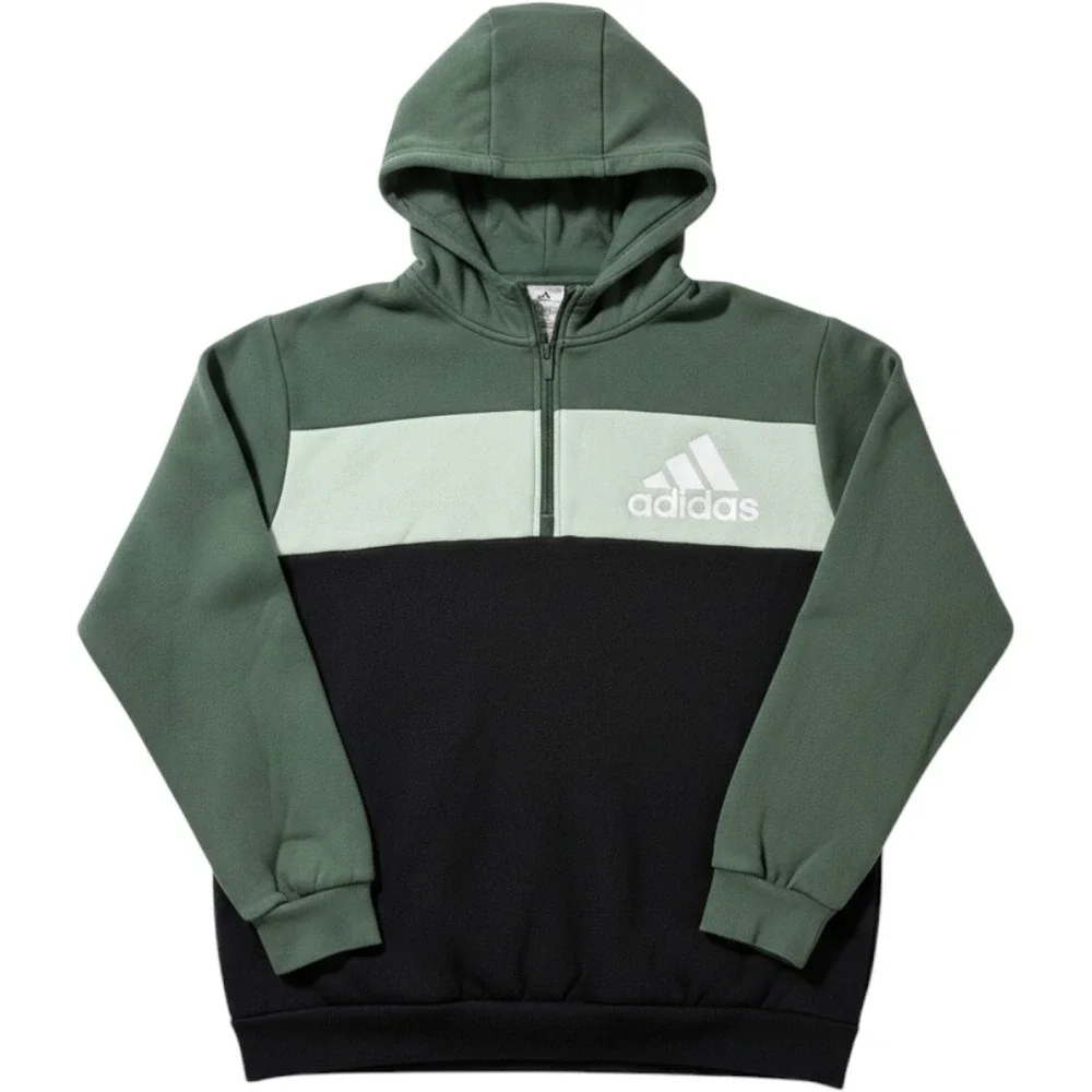 Adidas Large Colorblock Hoodie Quarter‎ Zip